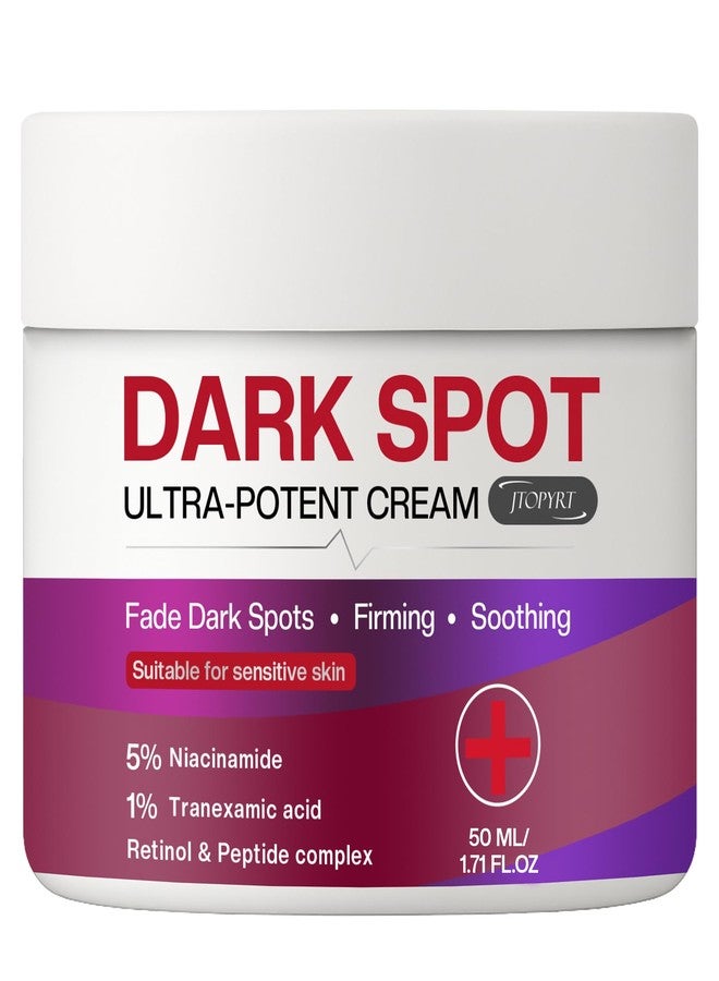 Jtopyrt Dark Spot Cream, Brightening Treatment Diminishes Age Spots, Sun-Damage, Liver Spots, Freckles & Discoloration For Younger Looking Skin - Fader & Corrector For Face, Chest, Hands & Body - Image 1